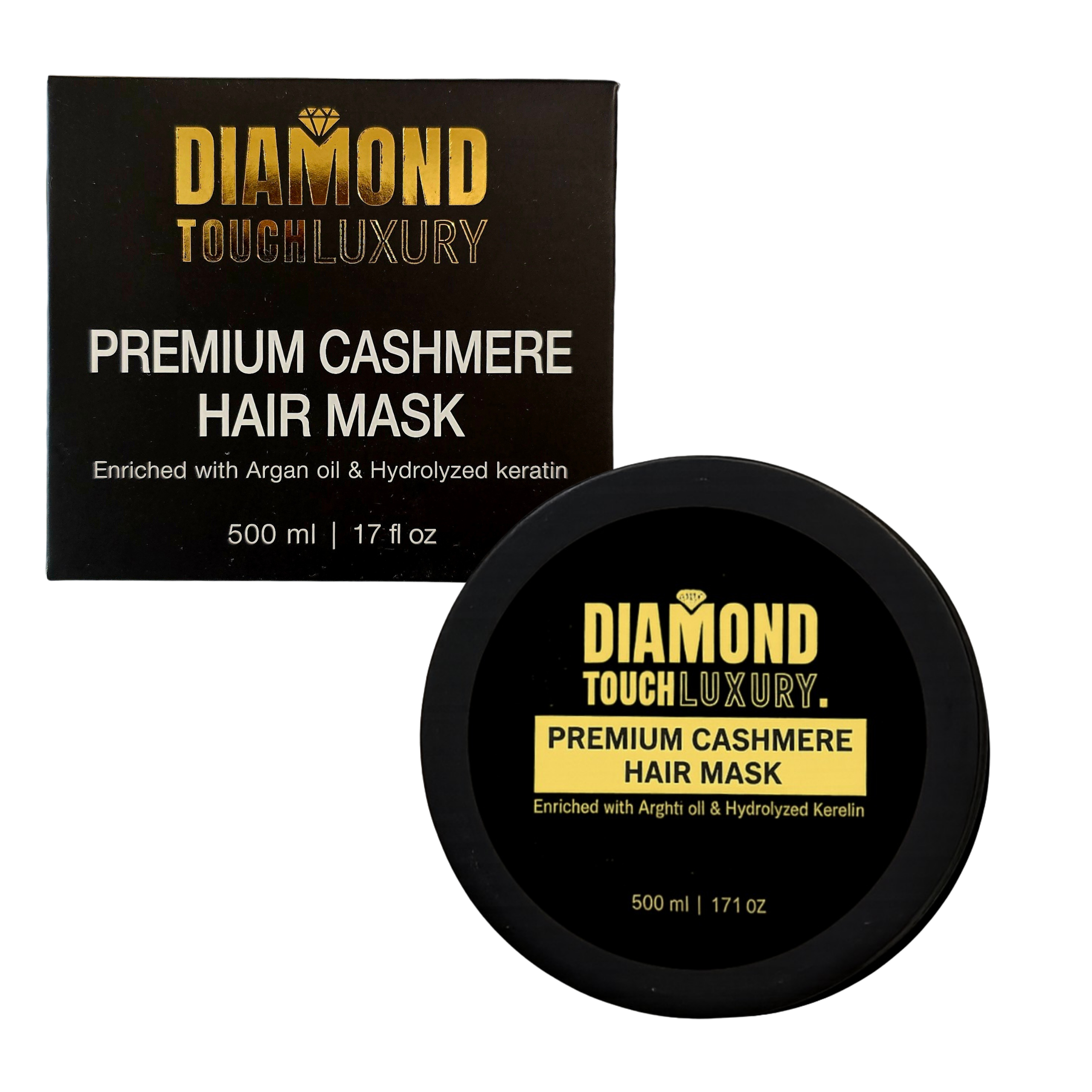 Luxury Diamond Touch kaszmirowa maska do włosów po botoksie, keratynie, nanoplastii 500ml 1 Maseczka do włosów z kaszmirem