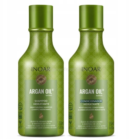 Inoar Argan Oil Szampon + Odżywka po keratynie
