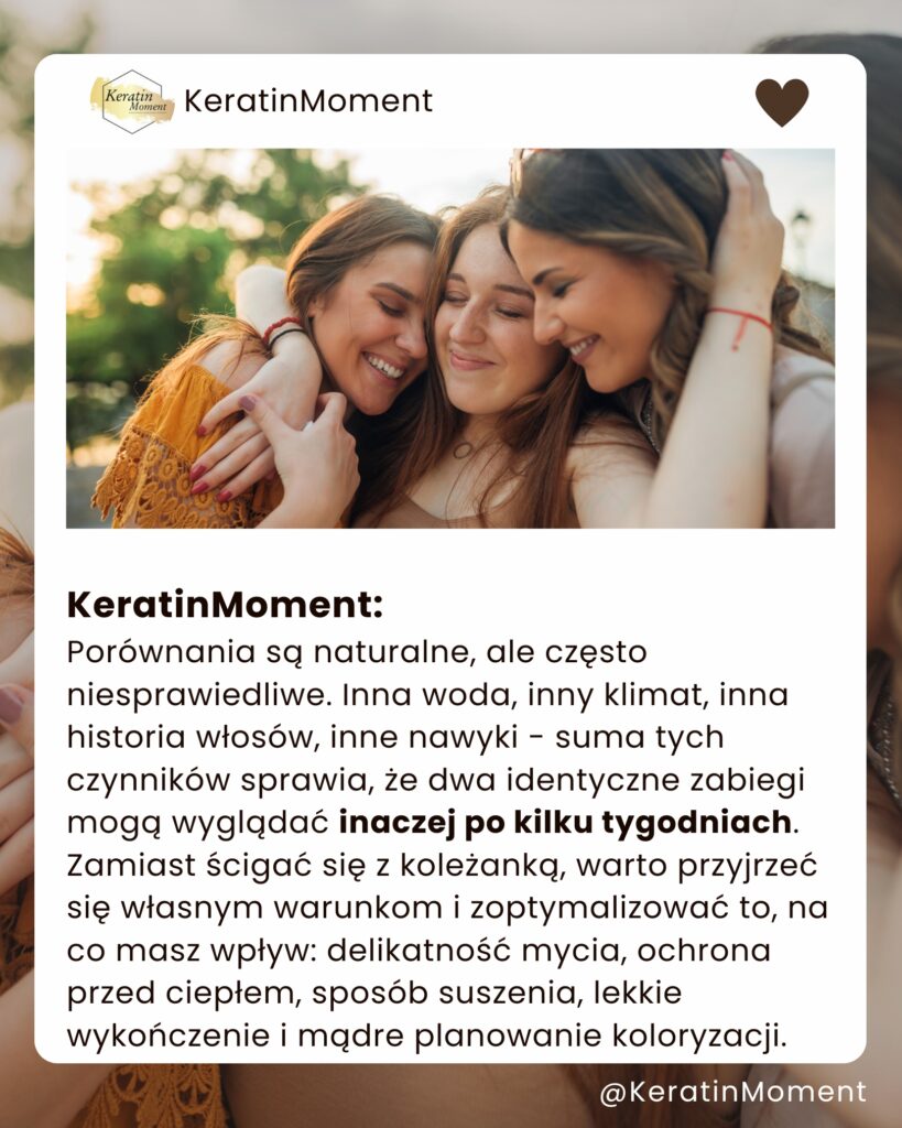 Dlaczego efekty zabiegów na włosy mogą się różnić u każdej klientki? 2 Konsultacja i test włosa przed keratyną lub nanoplastią w salonie w Bielsku-Białej.