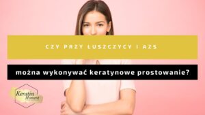 Fryzjerka wykonująca keratynowe prostowanie włosów u klientki