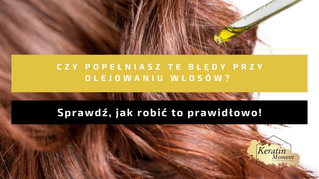 Kobieta nakładająca olej na swoje włosy